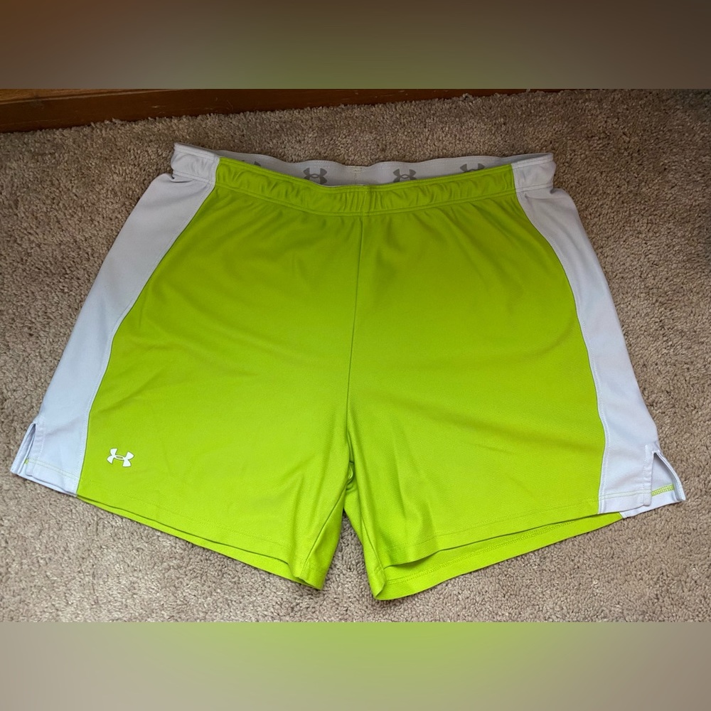 Under Armour Neon Green Running Athletic Shorts